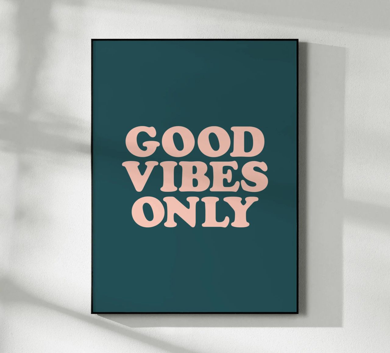Good Vibes Only Retro Typography Design plexiglass da THE MOTIVATED TYPE