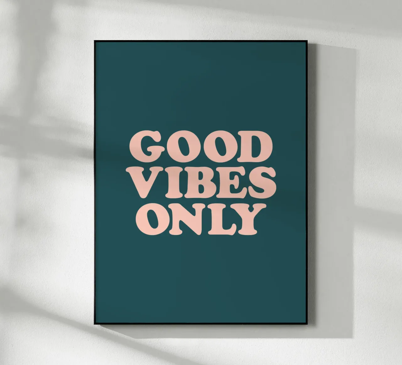 Good Vibes Only Retro Typography Design plexiglass da THE MOTIVATED TYPE