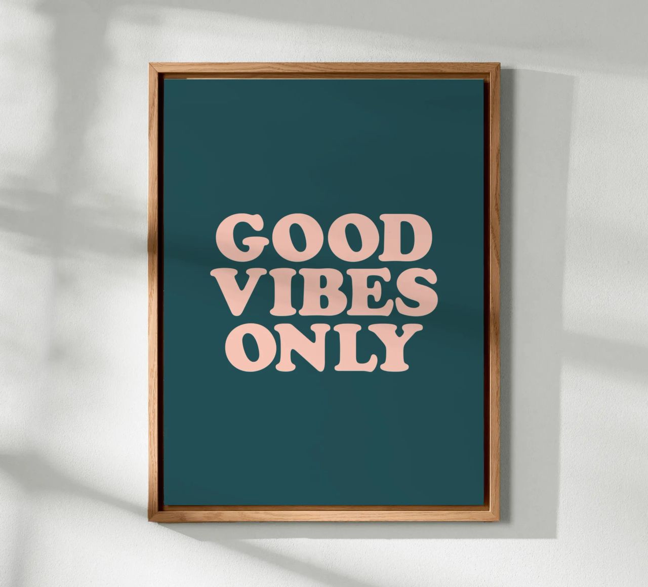 Good Vibes Only Retro Typography Design pannello forex da THE MOTIVATED TYPE