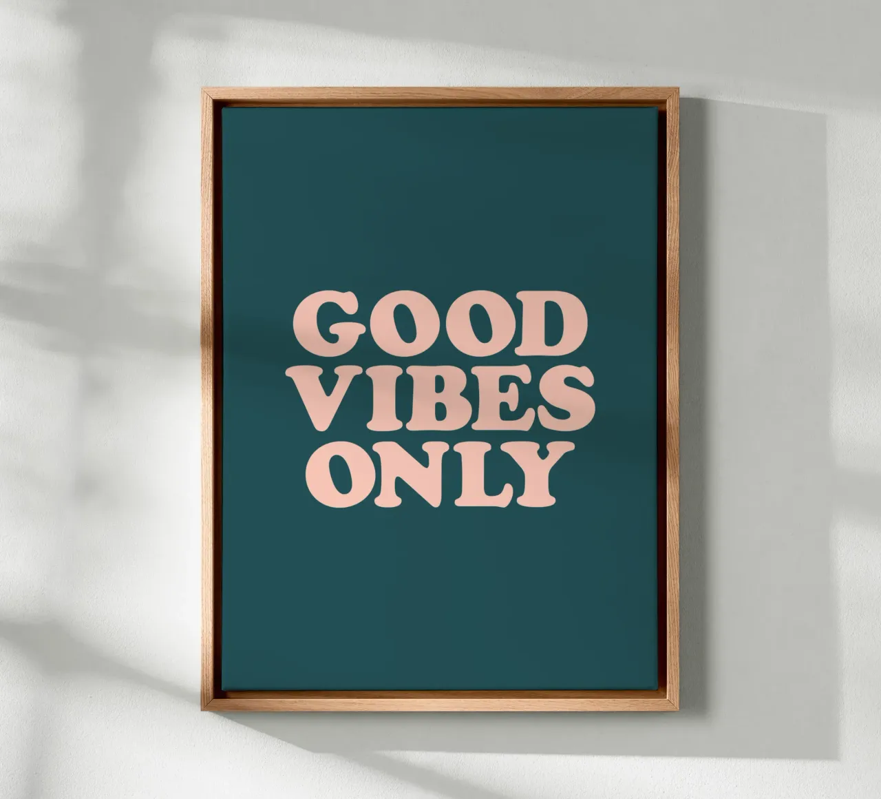 Good Vibes Only Retro Typography Design canvas by THE MOTIVATED TYPE