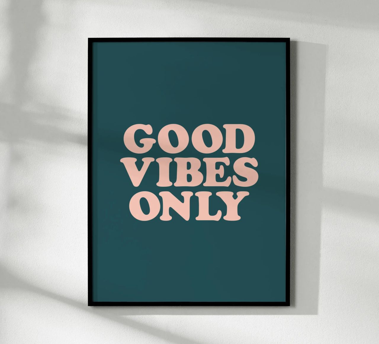 Good Vibes Only Retro Typography Design carta hahnemühle da THE MOTIVATED TYPE