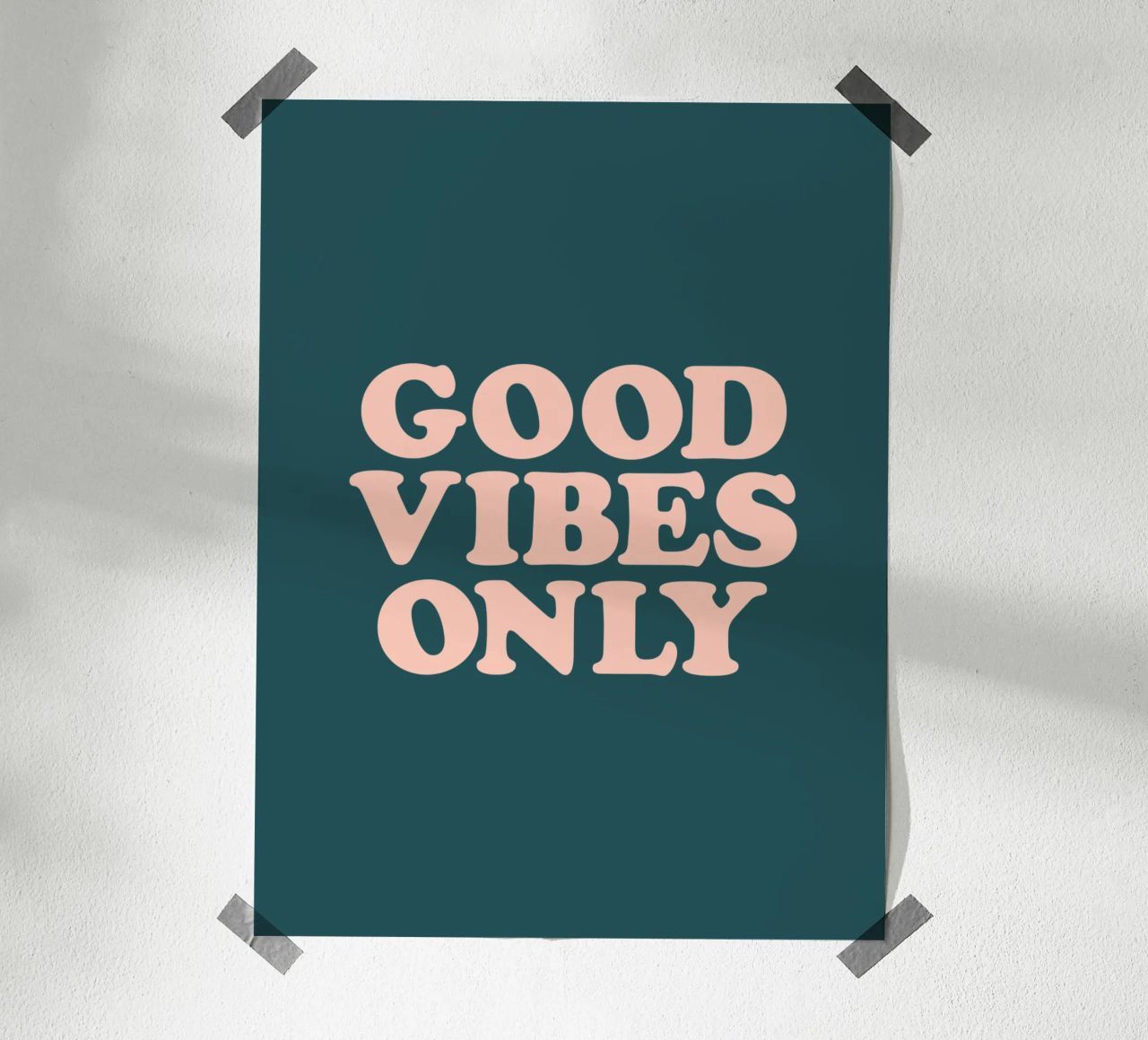 Good Vibes Only Retro Typography Design carta hahnemühle da THE MOTIVATED TYPE