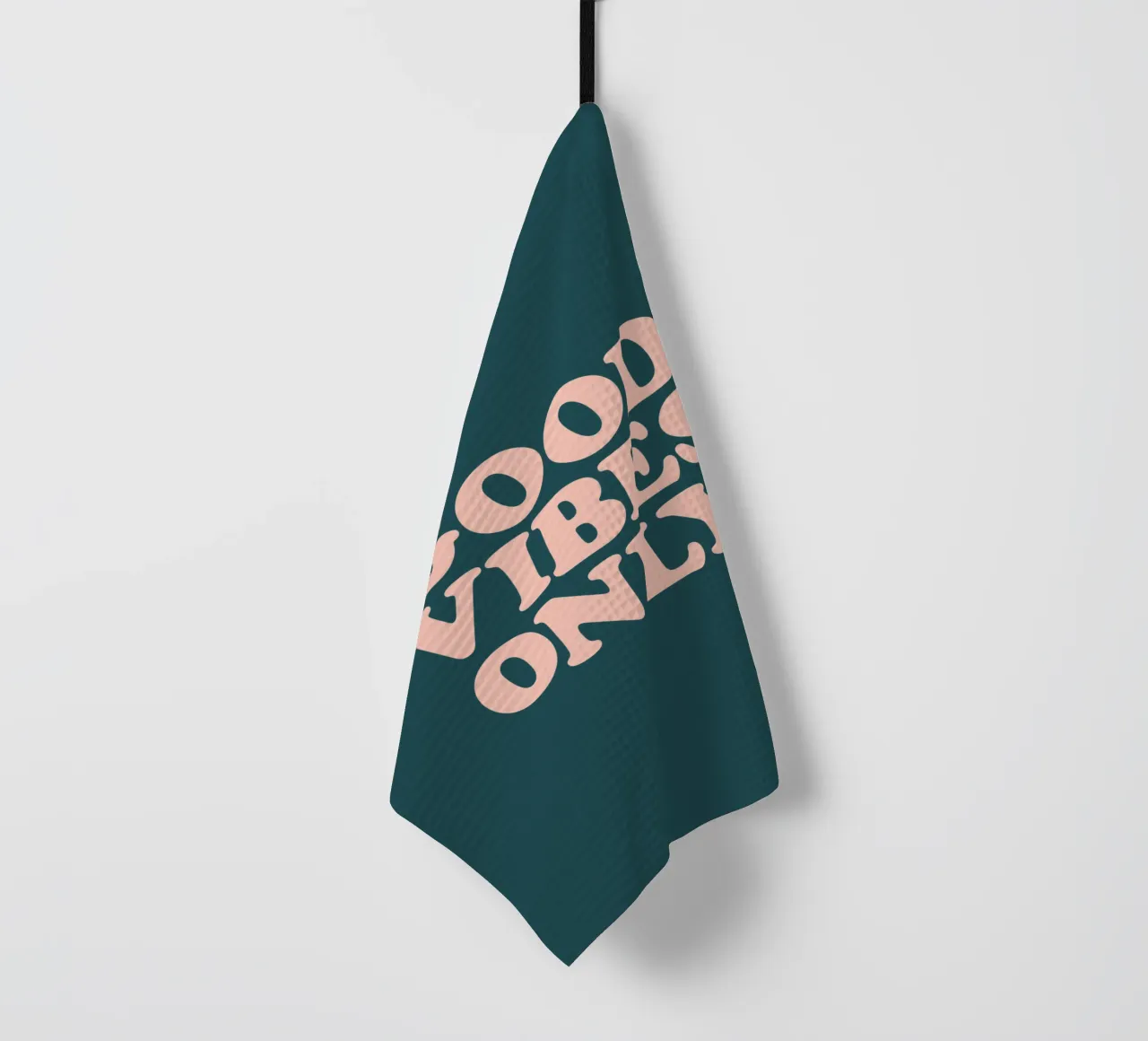 Good Vibes Only Retro Typographie Design torchon de THE MOTIVATED TYPE