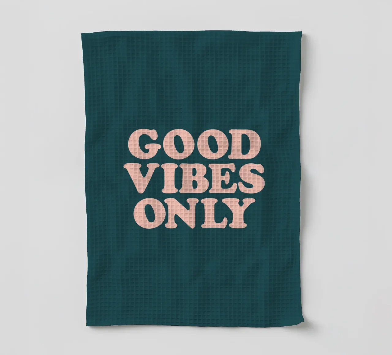 Good Vibes Only Retro Typographie Design torchon de THE MOTIVATED TYPE