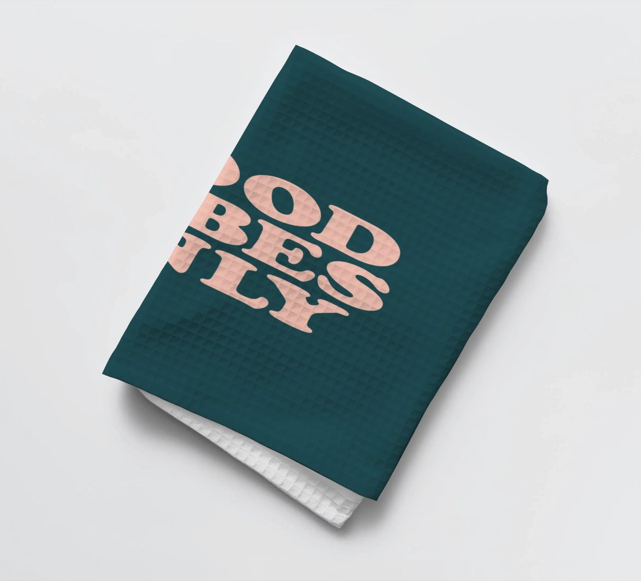 Good Vibes Only Retro Typography Design canovaccio da cucina da THE MOTIVATED TYPE