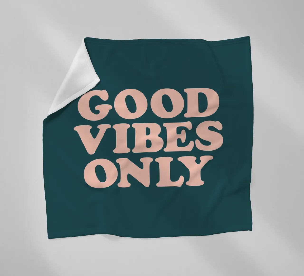 Good Vibes Only Retro Typographie Design plaid polaire de THE MOTIVATED TYPE