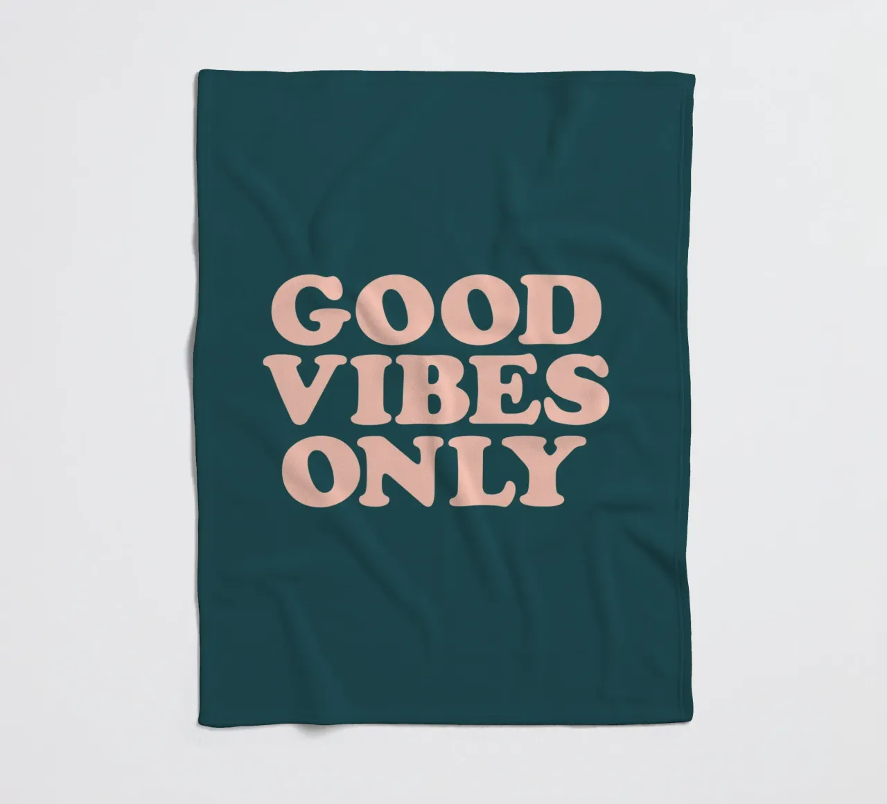 Good Vibes Only Retro Typographie Design plaid polaire de THE MOTIVATED TYPE