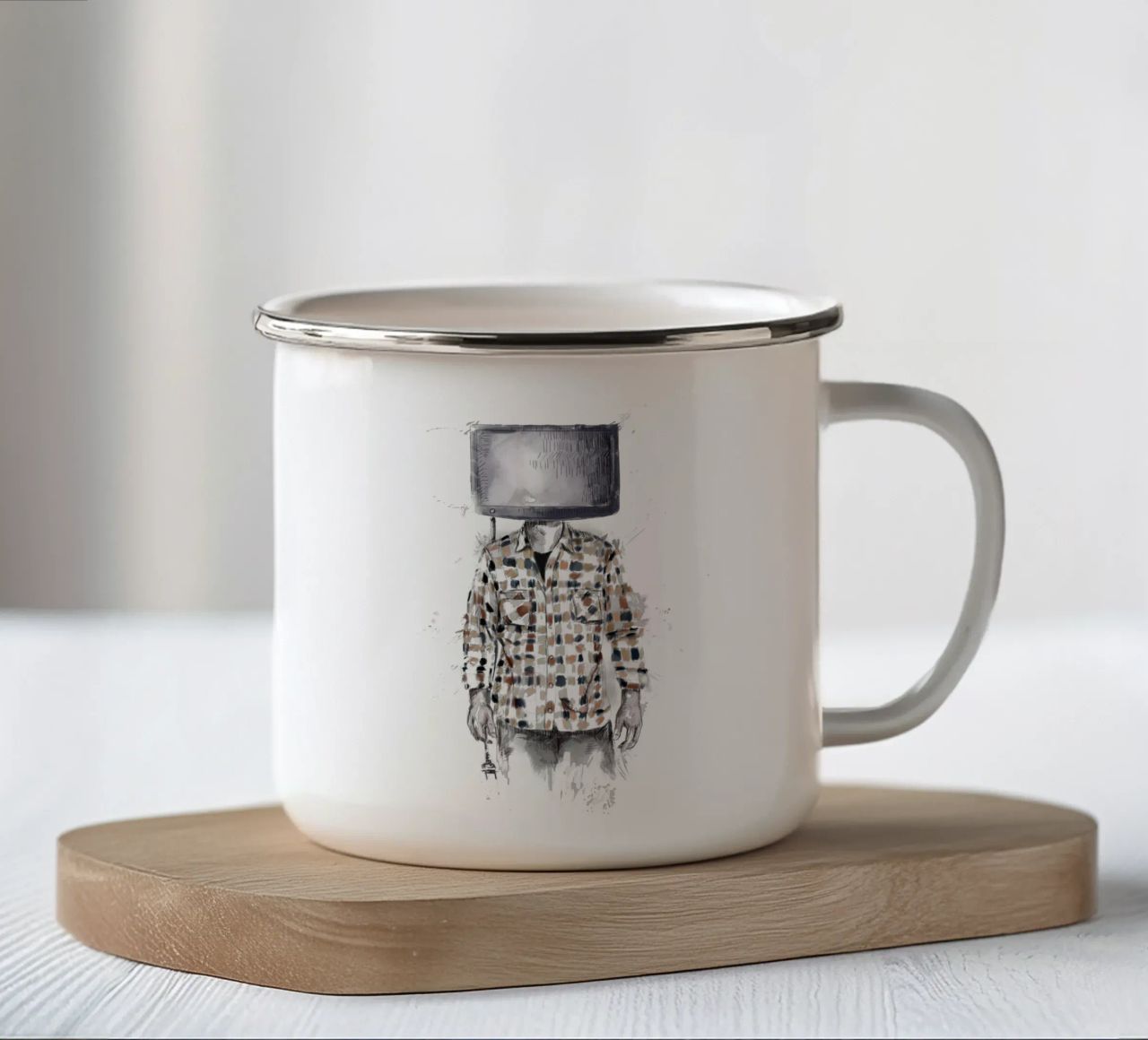 Unplugged tazza in smalto da Balazs Solti