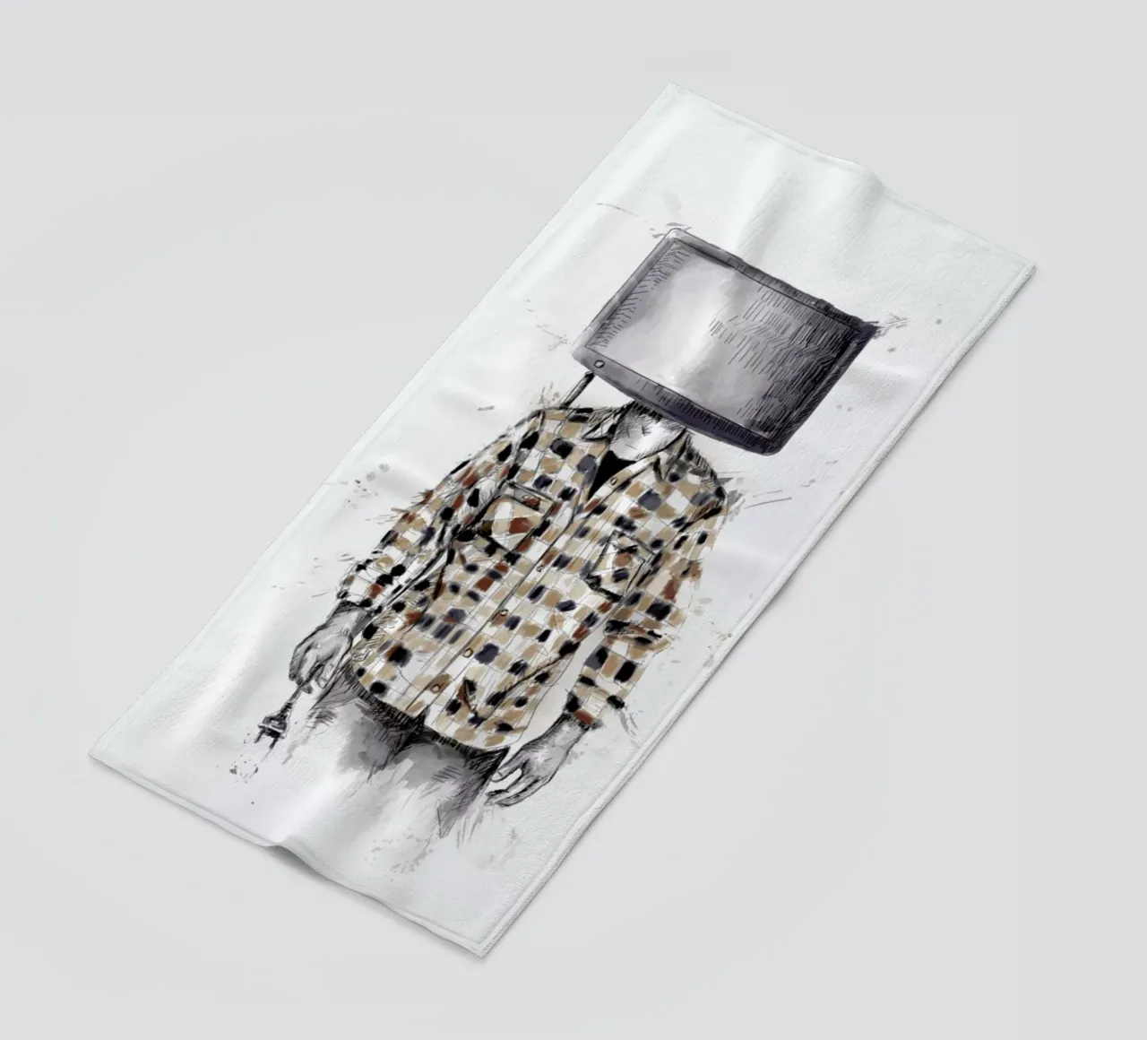 Unplugged beach towel by Balazs Solti