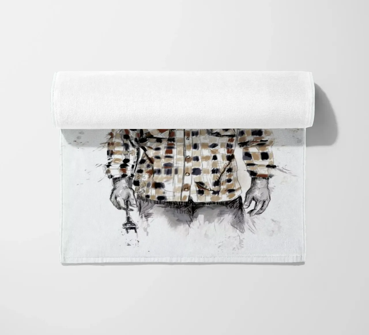 Unplugged beach towel by Balazs Solti