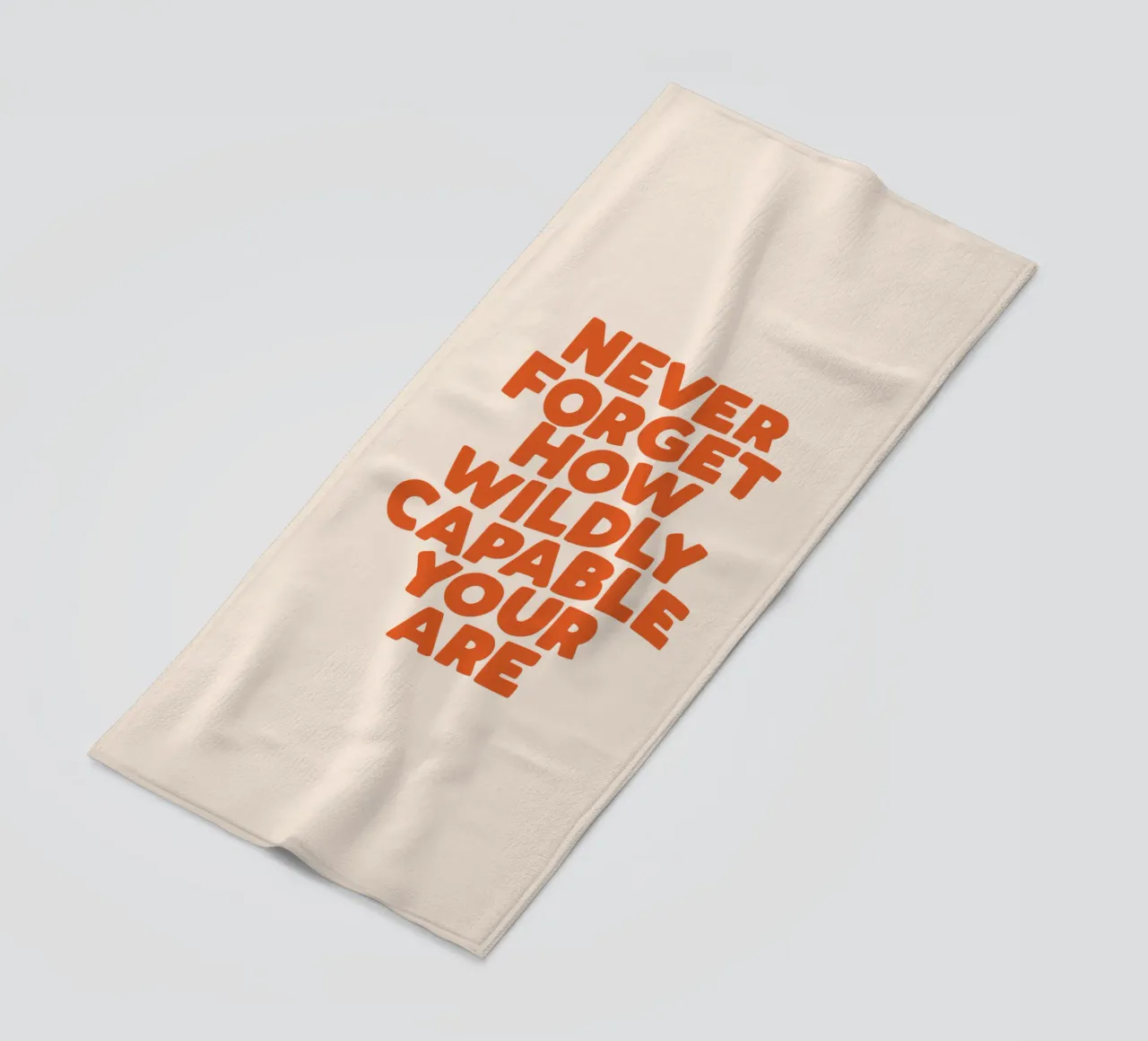 Never Forget How Wildly Capable You Are Typography Print beach towel by THE MOTIVATED TYPE