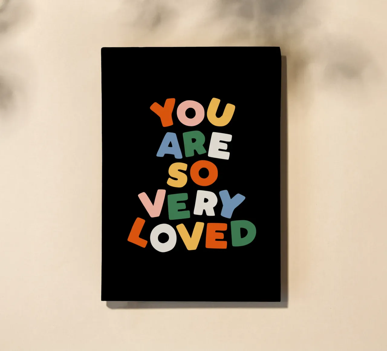 You Are So Very Loved en rouge, vert, bleu, jaune et pêche carnet de notes de THE MOTIVATED TYPE