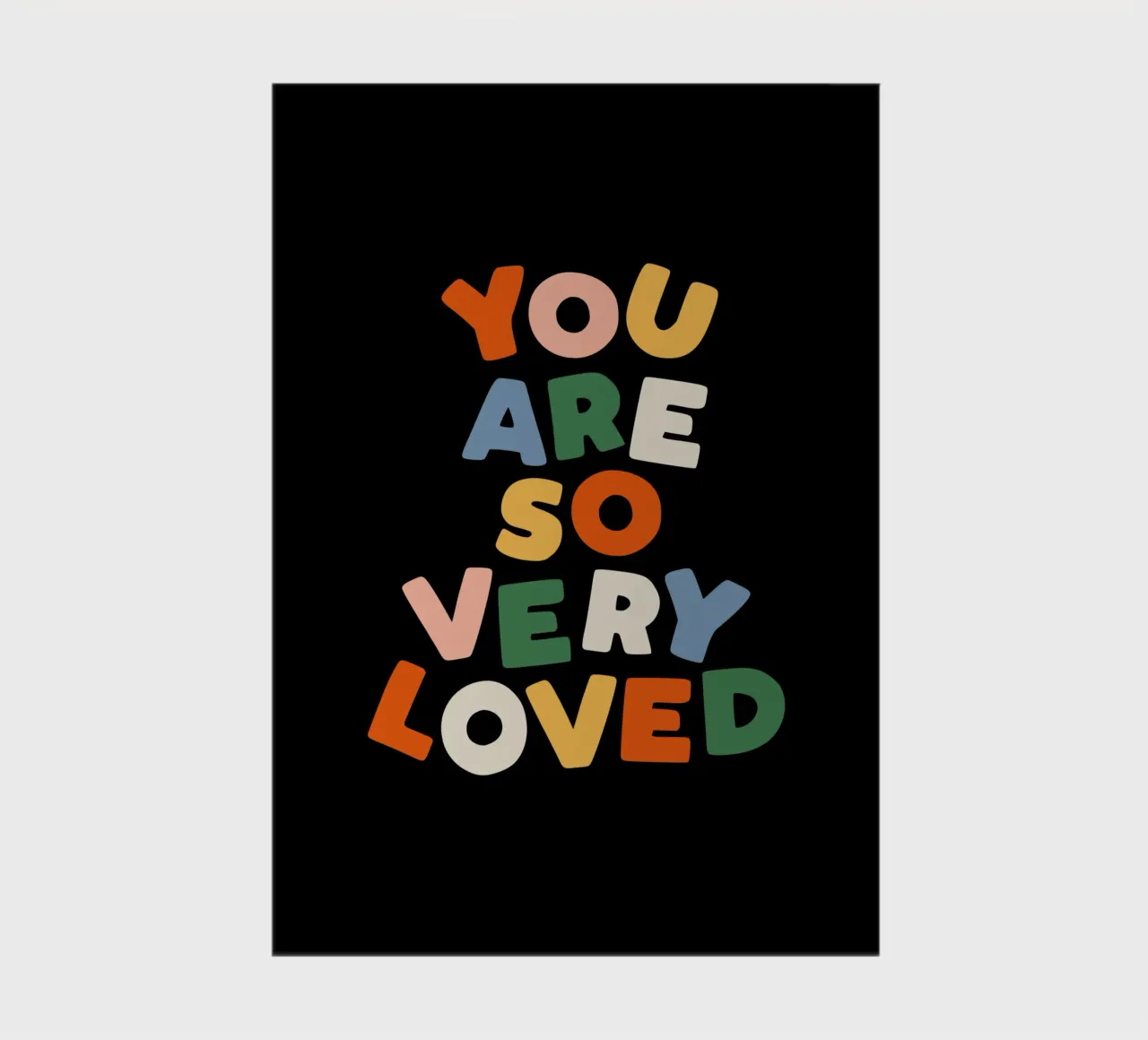 You Are So Very Loved en rouge, vert, bleu, jaune et pêche carnet de notes de THE MOTIVATED TYPE