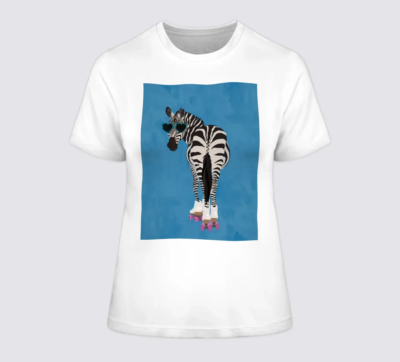 Zebra Rollerskating t-shirt da donna da SarahManovski