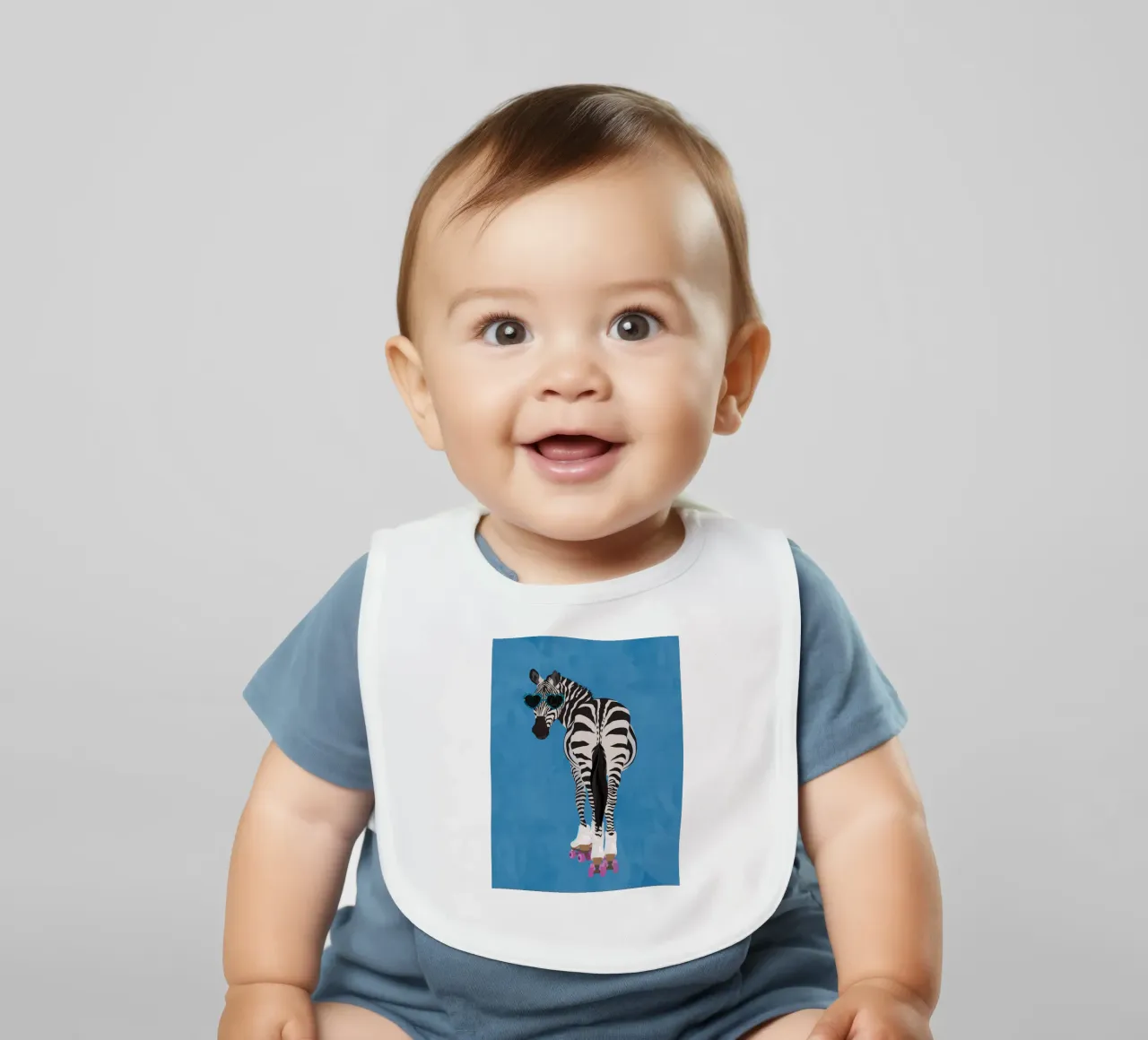 Zebra Rollerskating bavaglino da SarahManovski