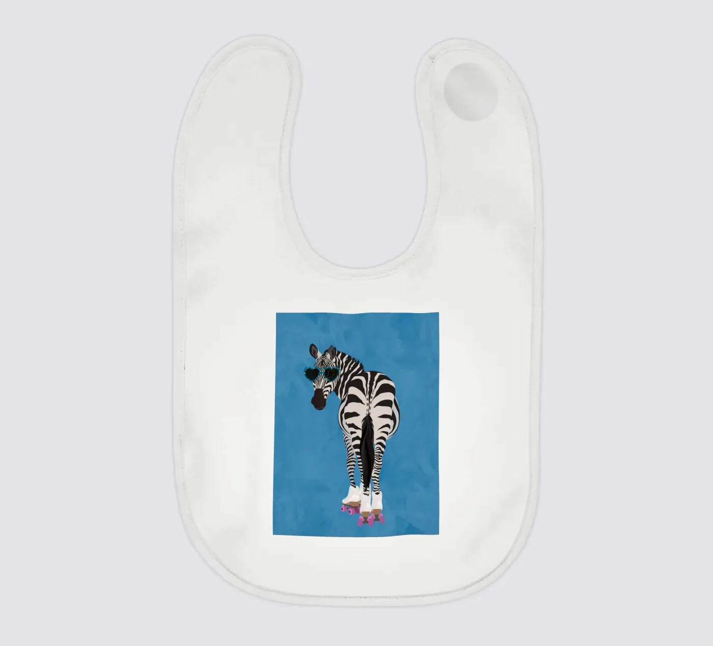 Zebra Rollerskating baby slabbetje van SarahManovski