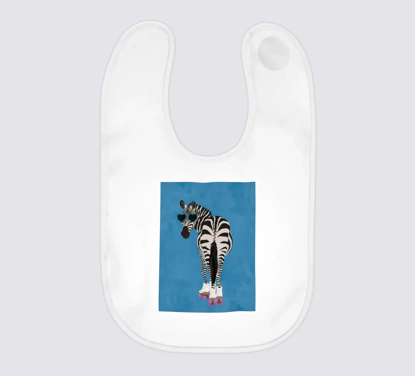 Zebra Rollerskating bavaglino da SarahManovski