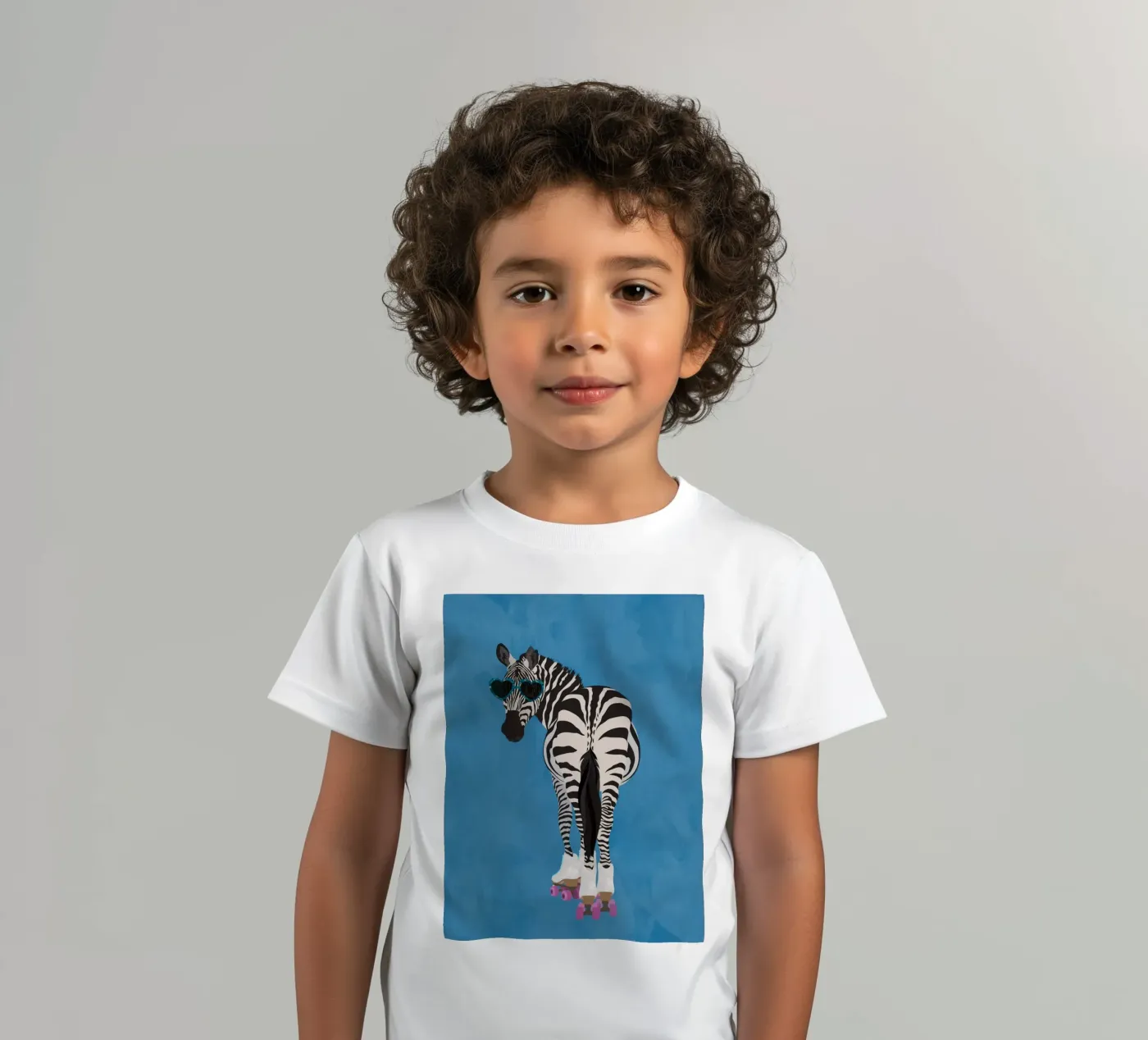 Zebra Rollerskating kids t-shirt by SarahManovski