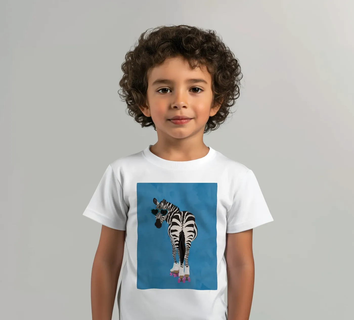 Zebra Rollerskating kinder t-shirt van SarahManovski