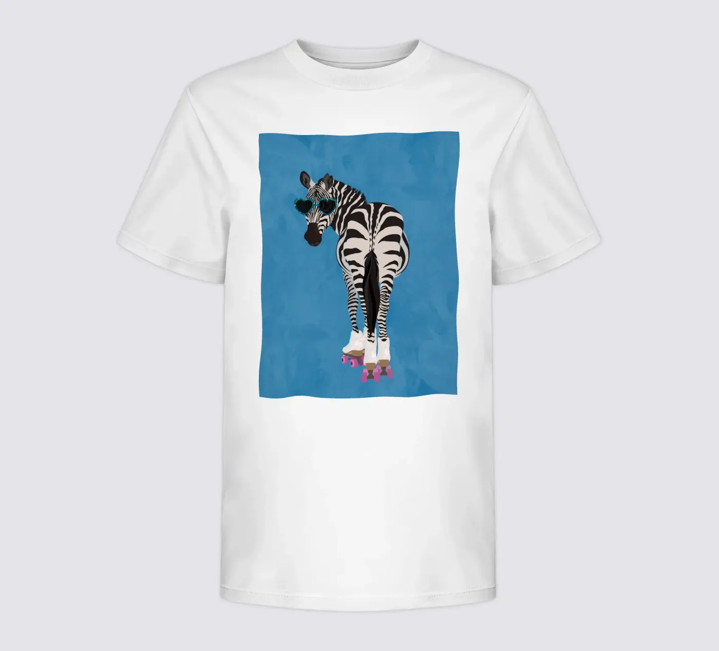 Zebra Rollerskating kids t-shirt by SarahManovski