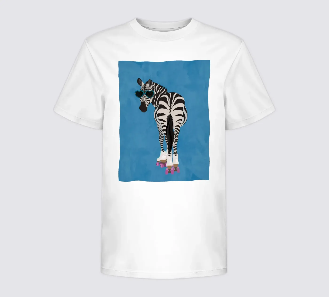Zebra Rollerskating kids t-shirt by SarahManovski