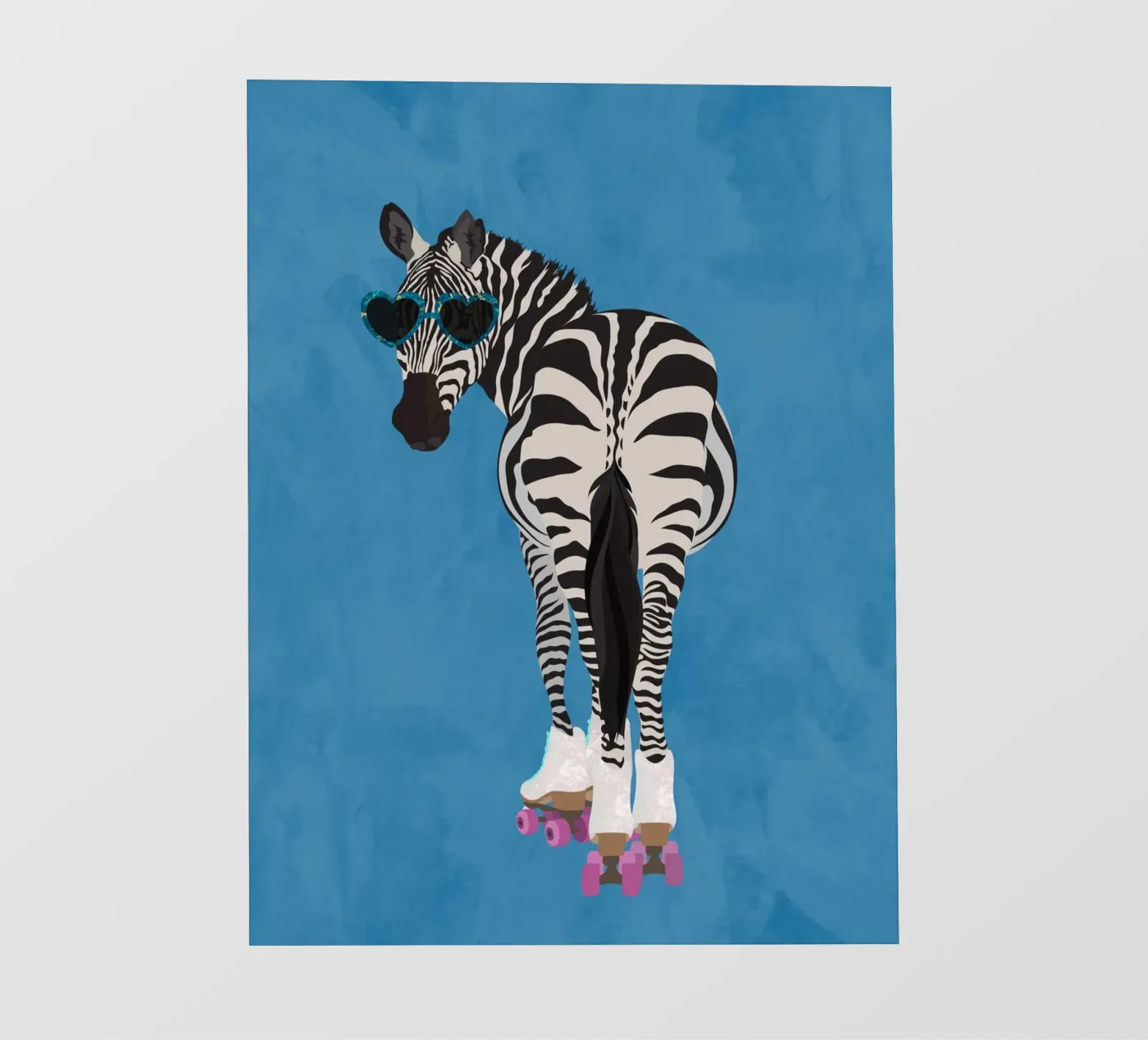 Zebra Rollerskating fotobehang van SarahManovski