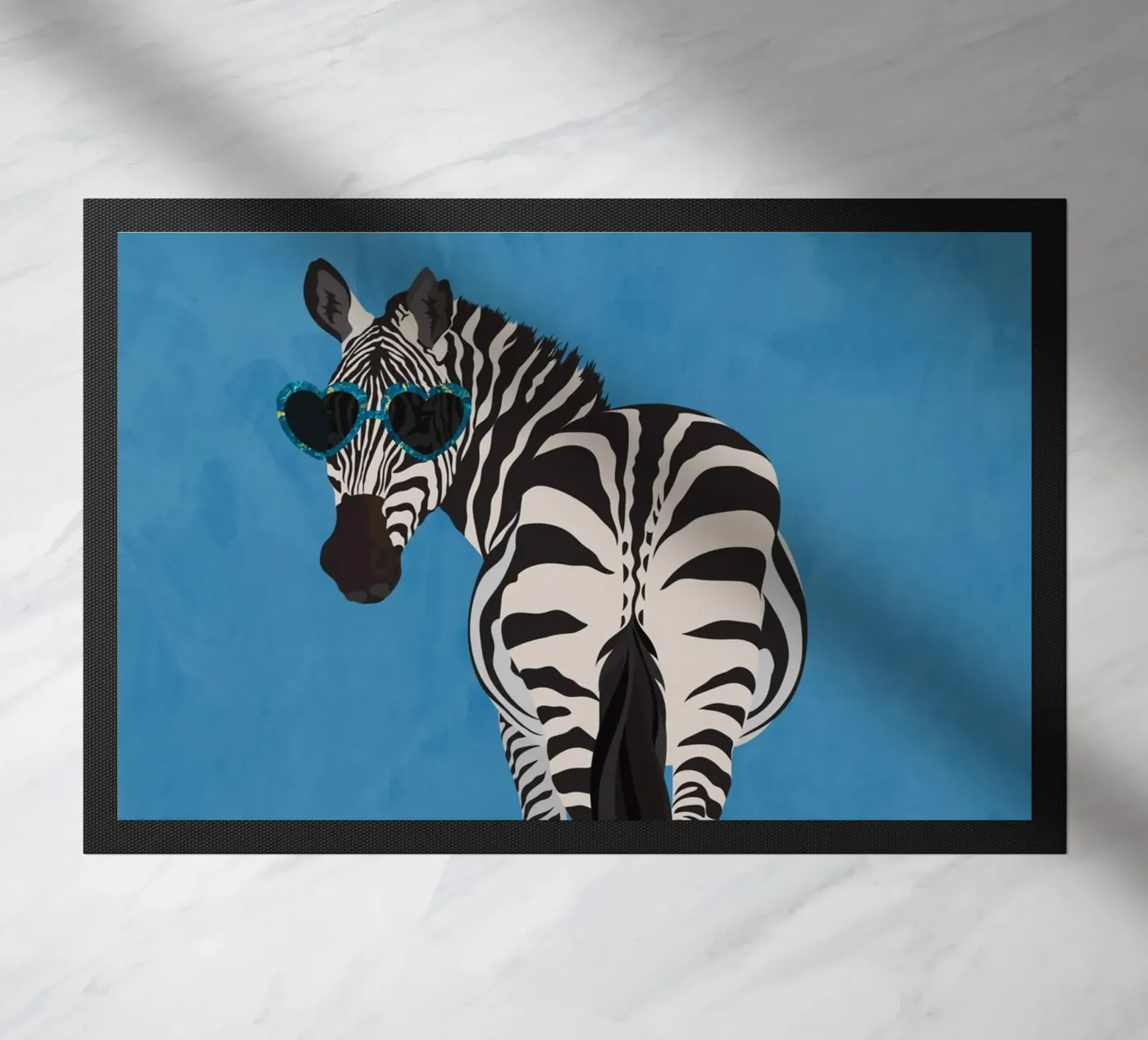 Zebra Rollerskating paillasson de SarahManovski