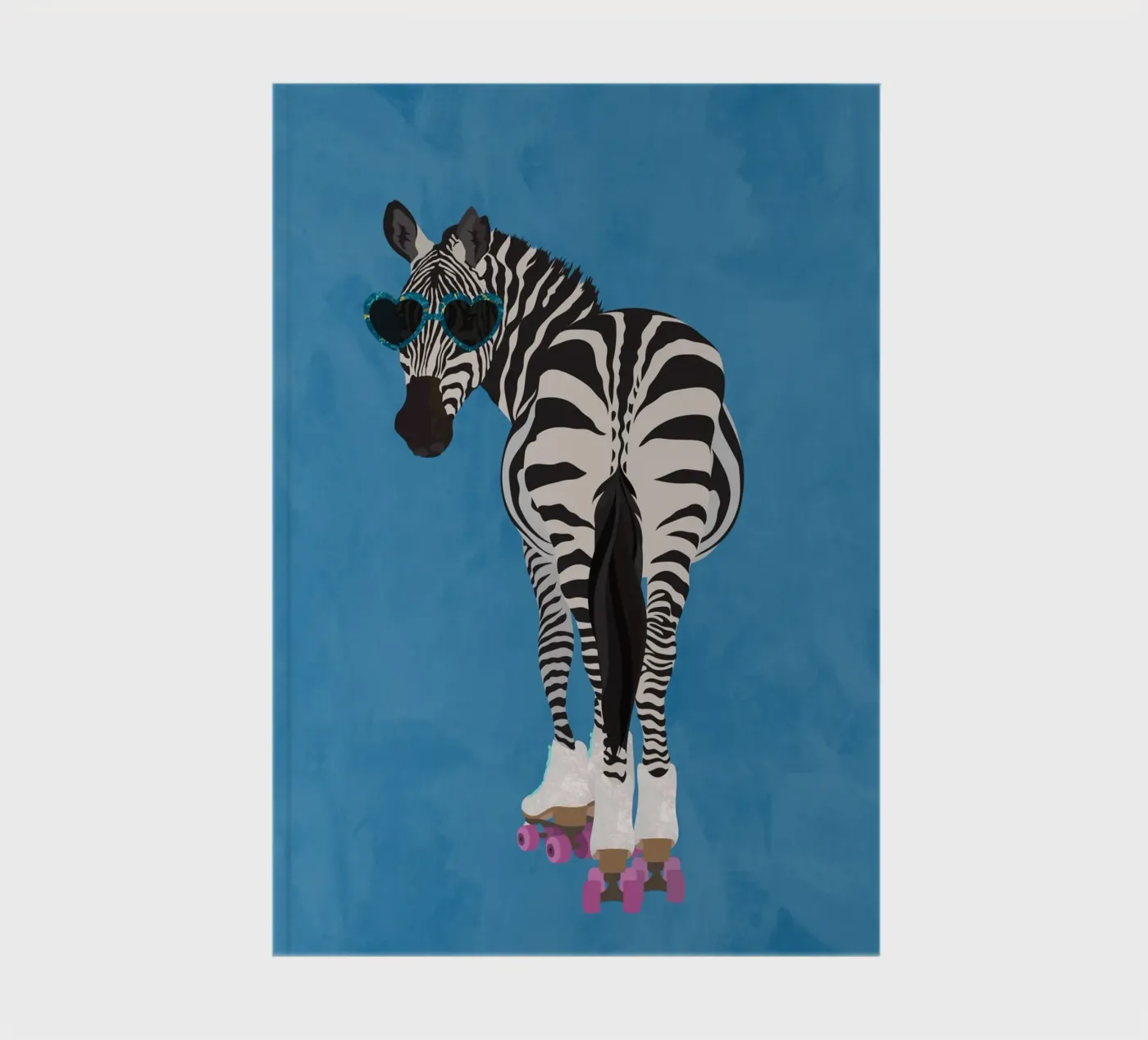 Zebra Rollerskating notebook by SarahManovski