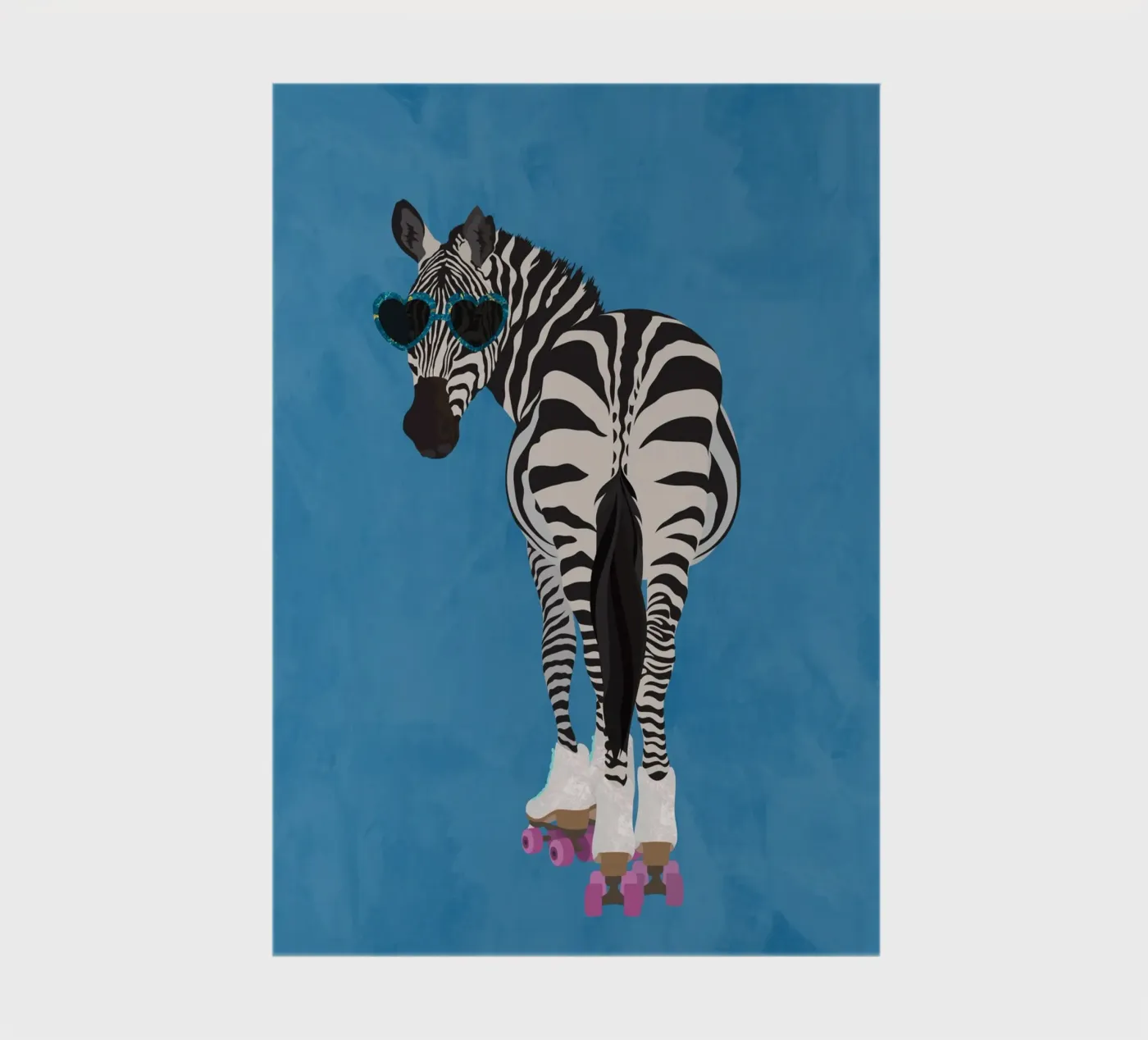Zebra Rollerskating notebook by SarahManovski