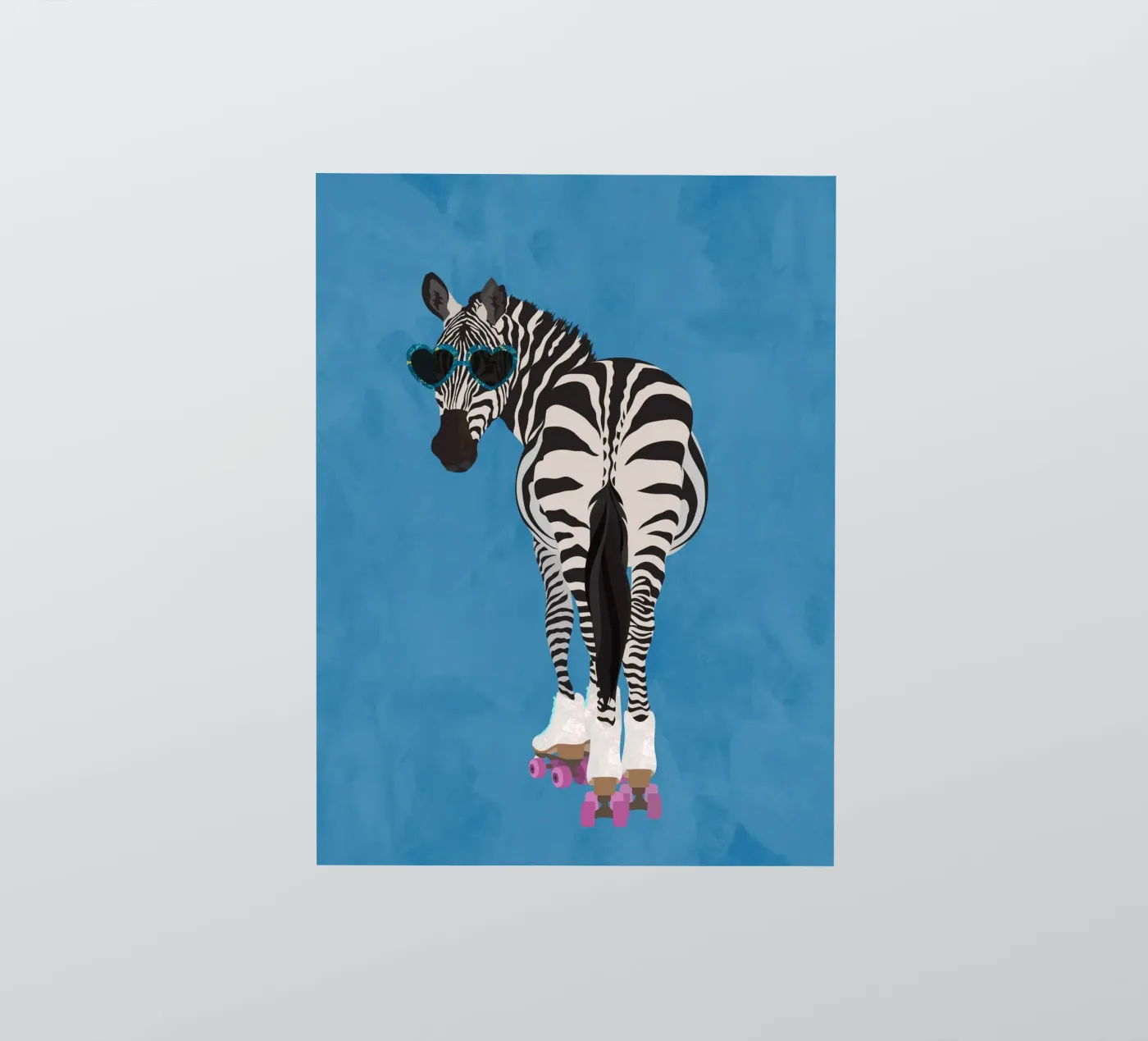 Zebra Rollerskating adesivo da SarahManovski