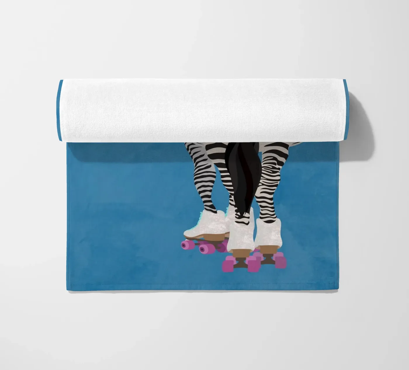 Zebra Rollerskating beach towel by SarahManovski