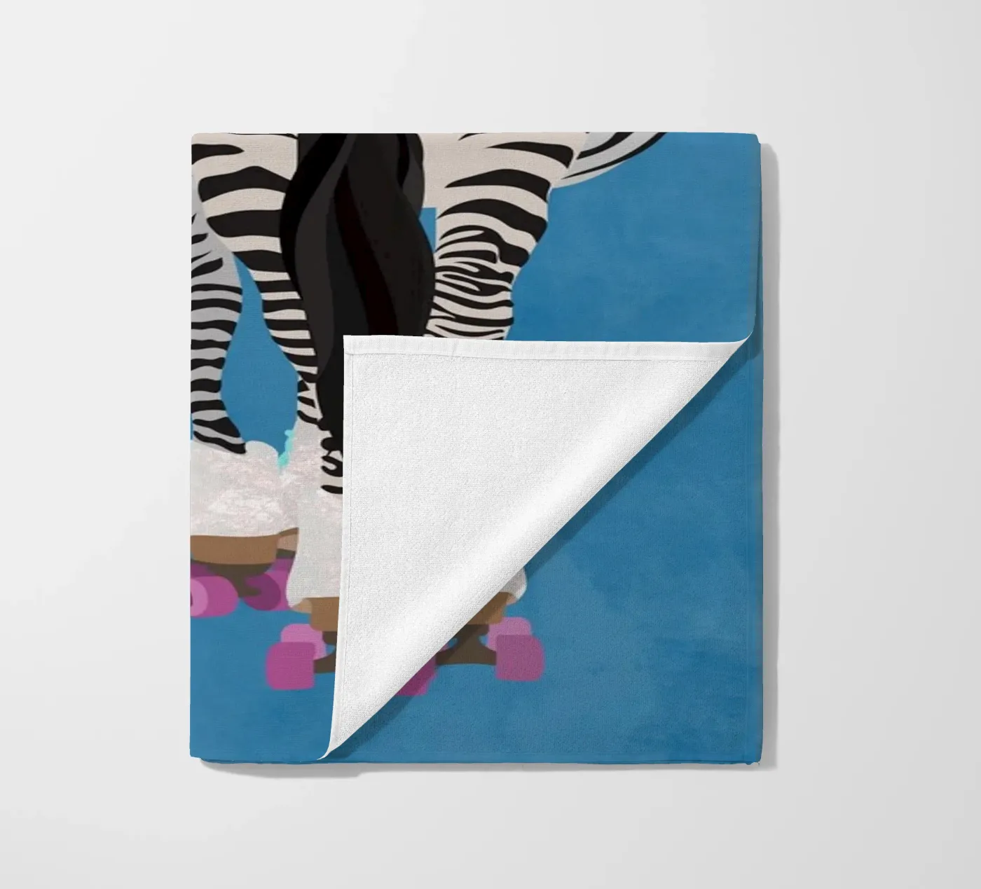 Zebra Rollerskating beach towel by SarahManovski
