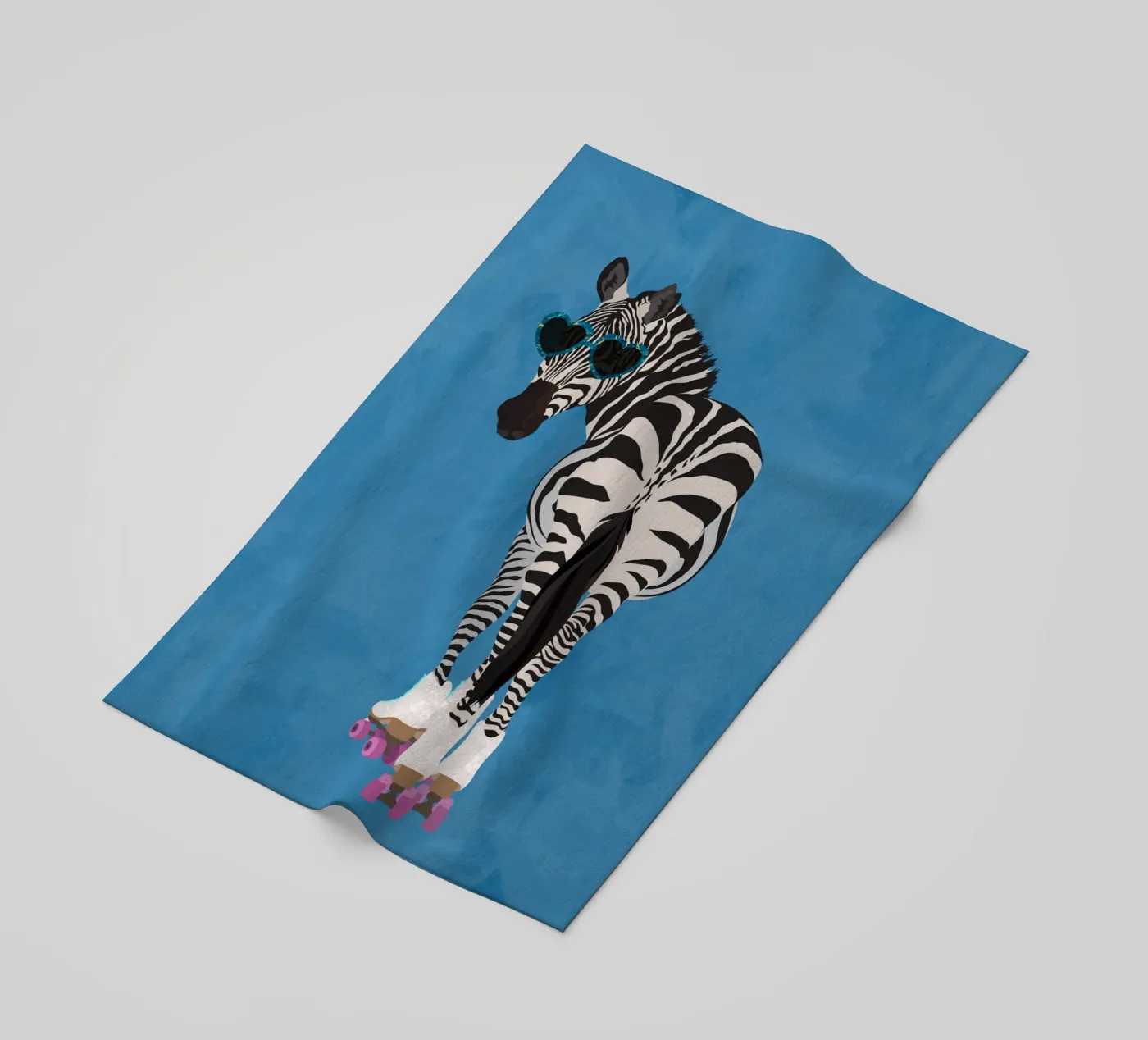 Zebra Rollerskating beach towel by SarahManovski