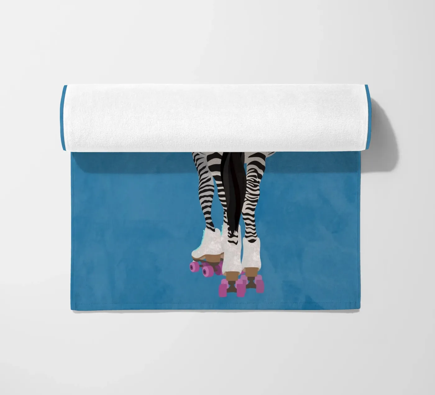 Zebra Rollerskating beach towel by SarahManovski