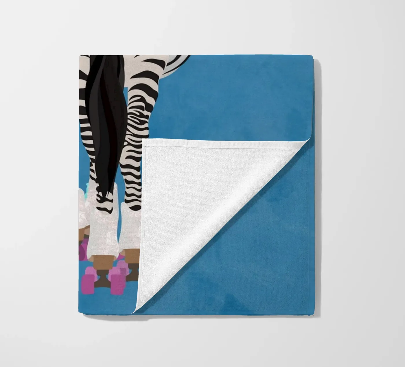 Zebra Rollerskating beach towel by SarahManovski