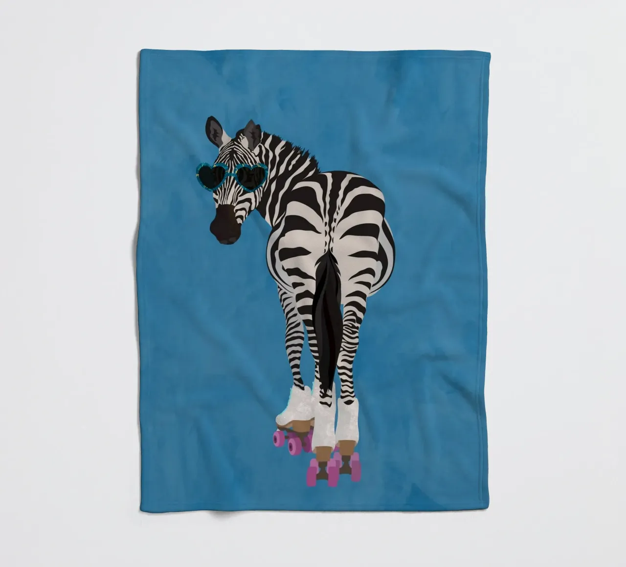 Zebra Rollerskating coperta in pile da SarahManovski