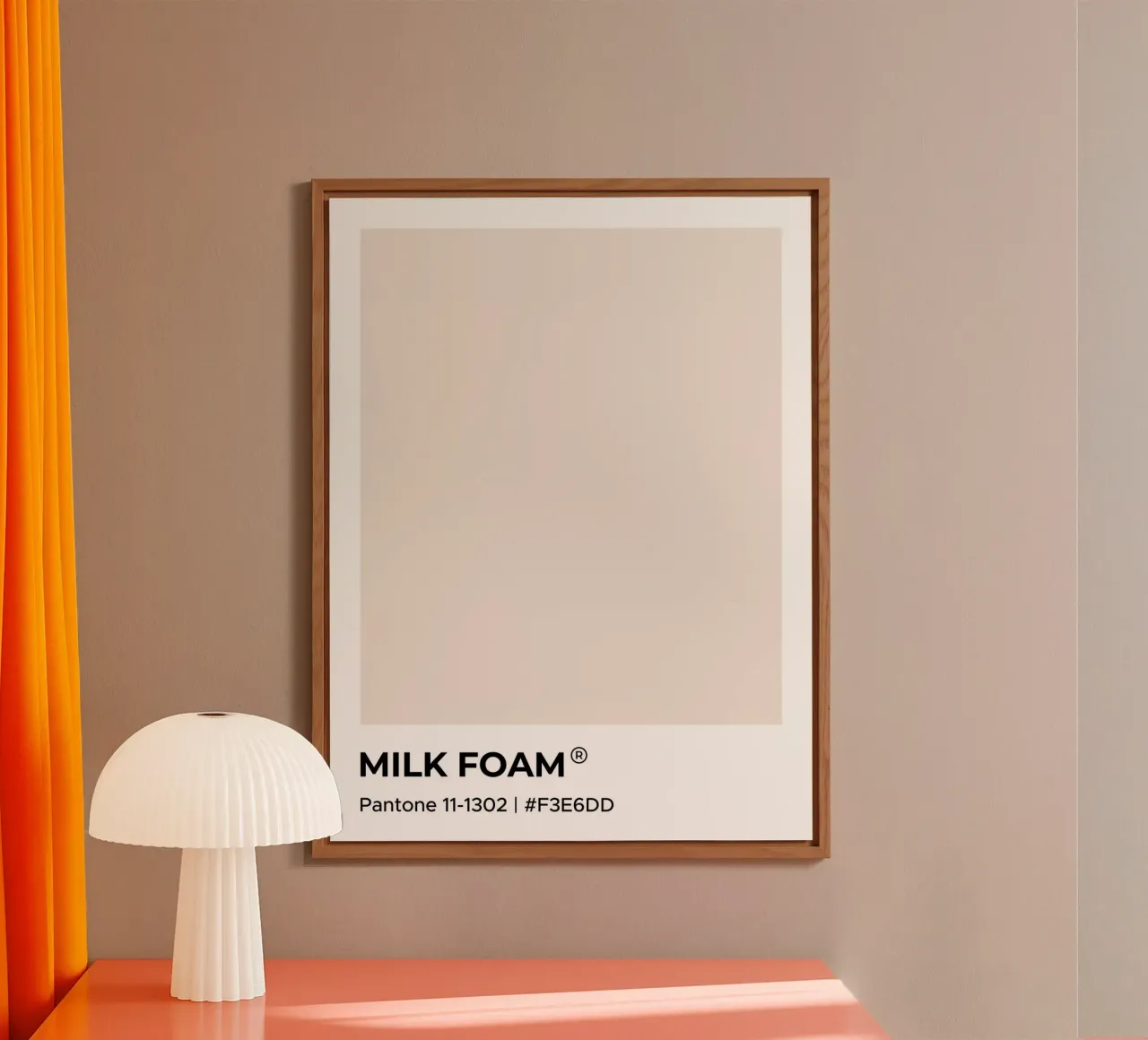 Latte schiuma caffè Pantone alluminio dibond da Paigaam Studio