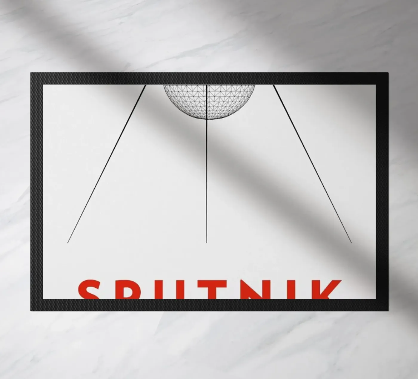 Sputnik 2 doormat by Marc Schulthess