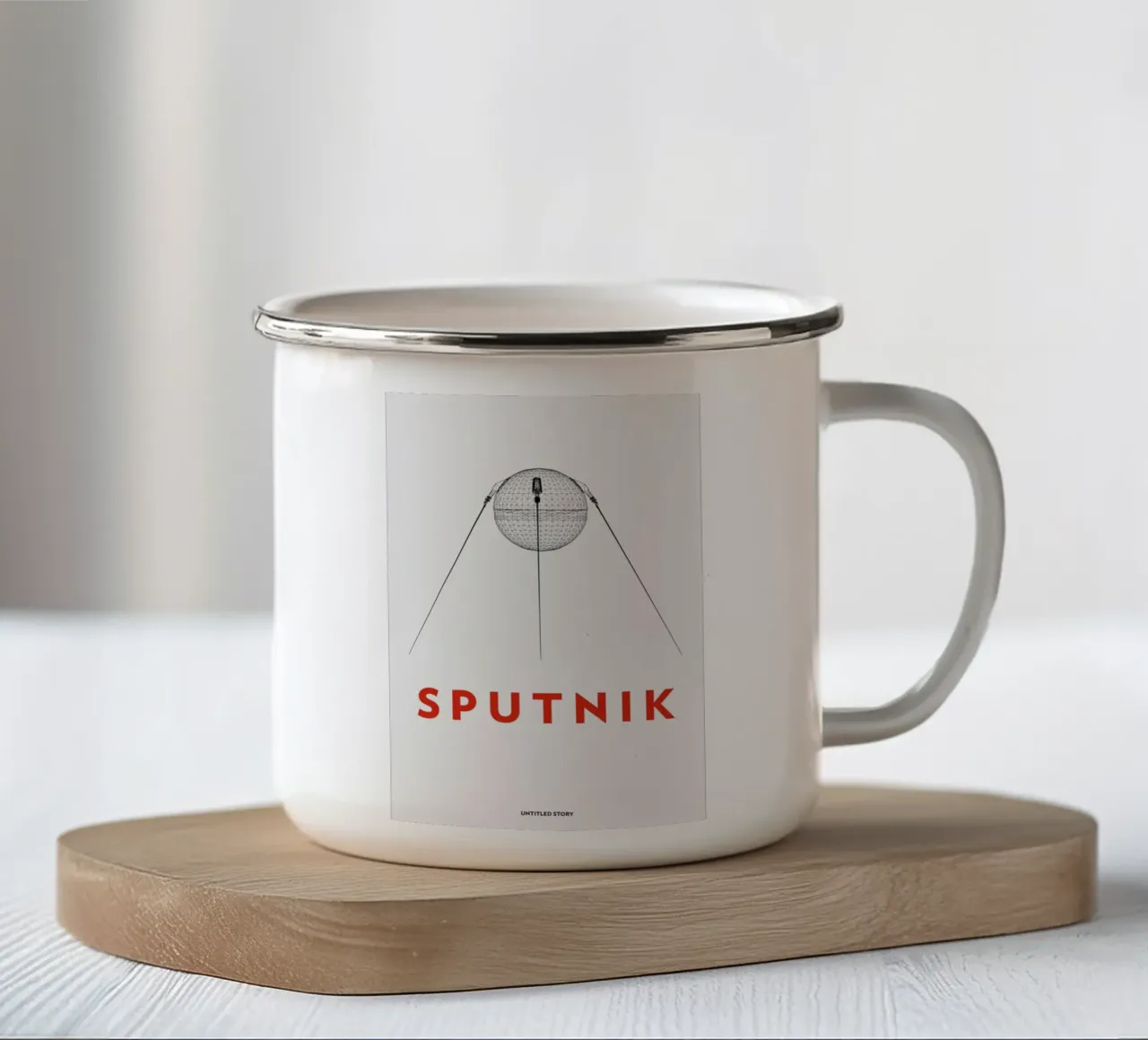 Sputnik 2 tazza in smalto da Marc Schulthess
