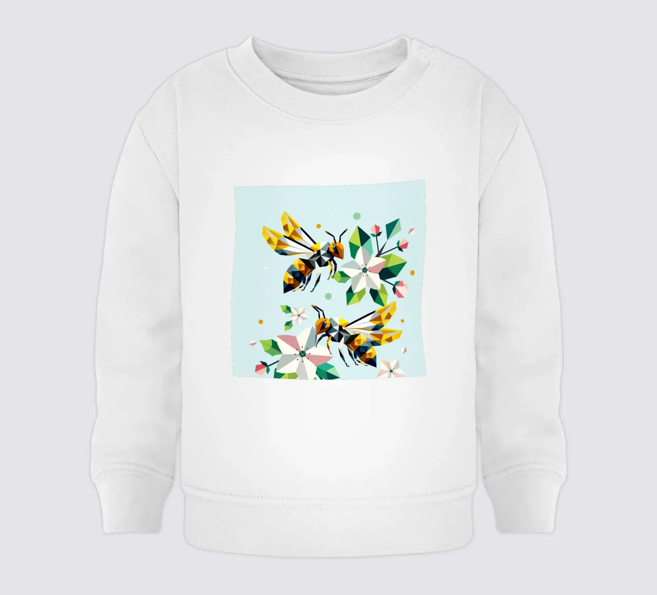 Api e fiori di melo: un'armonia dai colori vivaci felpa neonato da namosh