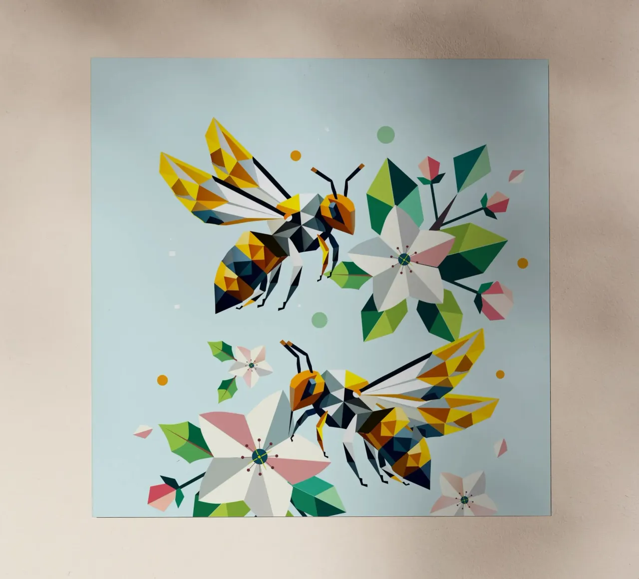 Api e fiori di melo: un'armonia dai colori vivaci pellicola backlit da namosh