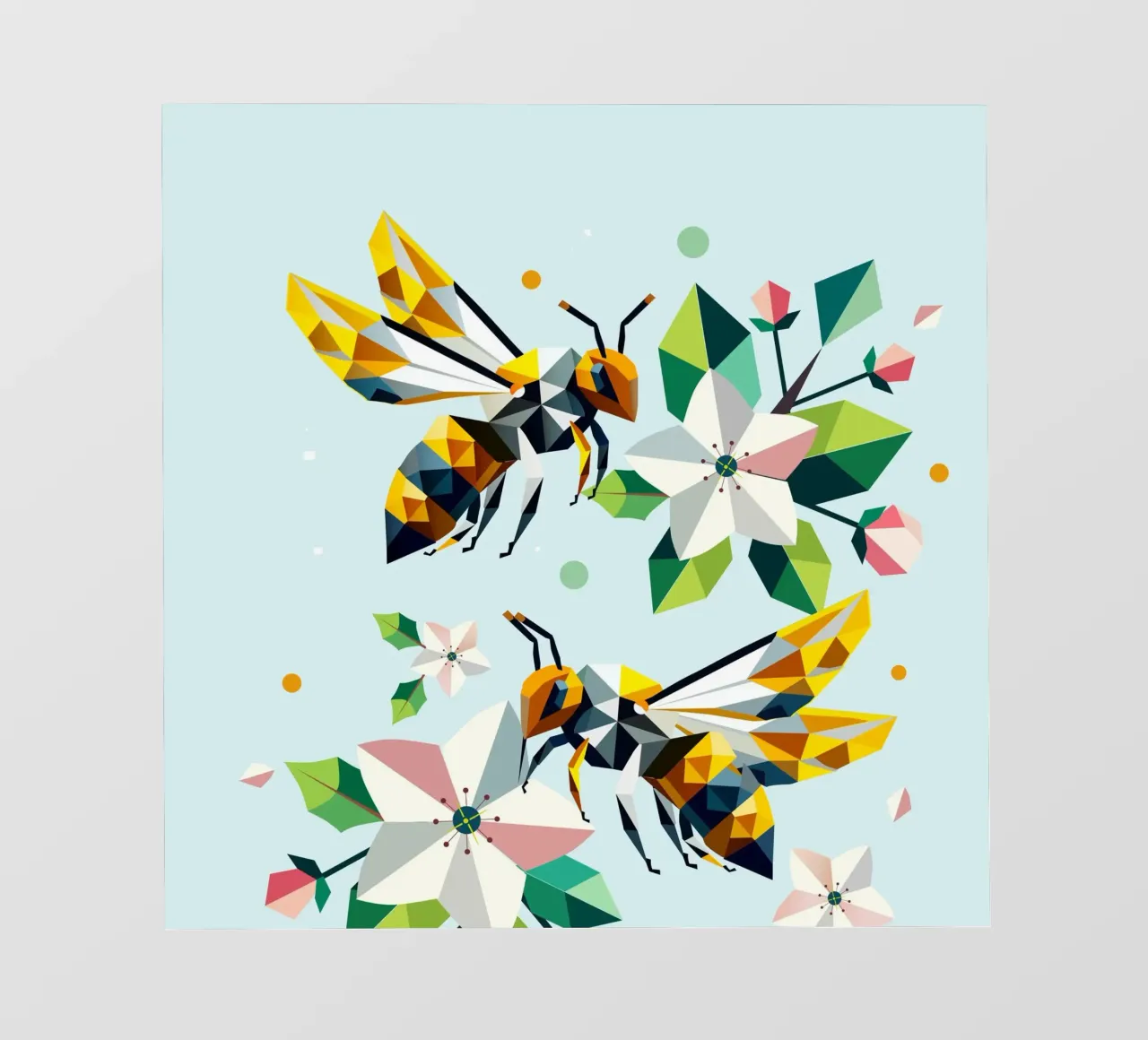 Api e fiori di melo: un'armonia dai colori vivaci pellicola backlit da namosh