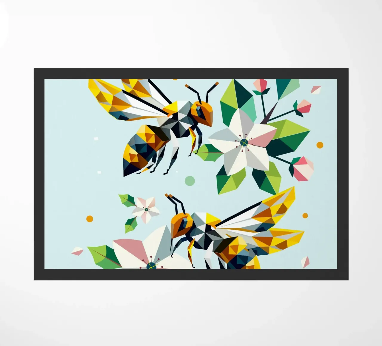 Api e fiori di melo: un'armonia dai colori vivaci zerbino da namosh