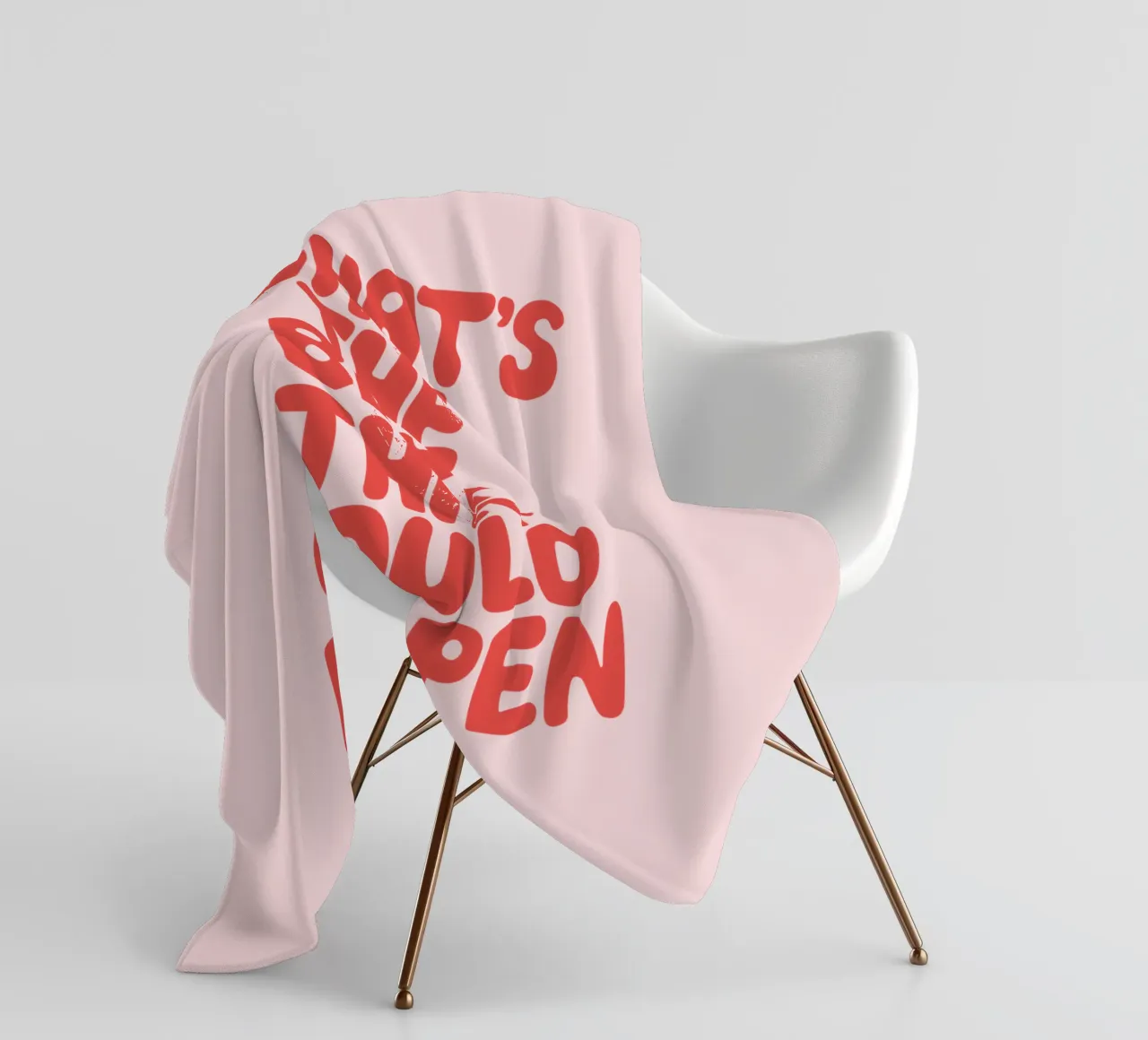 What's The Best That Could Happen Tipografía en rojo y tinta negra manta de franela de THE MOTIVATED TYPE