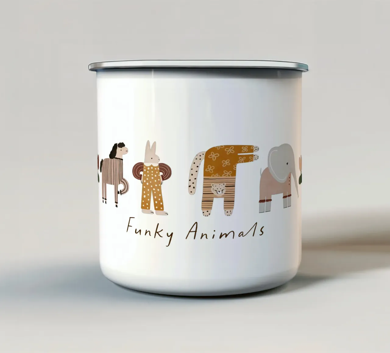 Funky Animals No 1 tazza in smalto da treechild