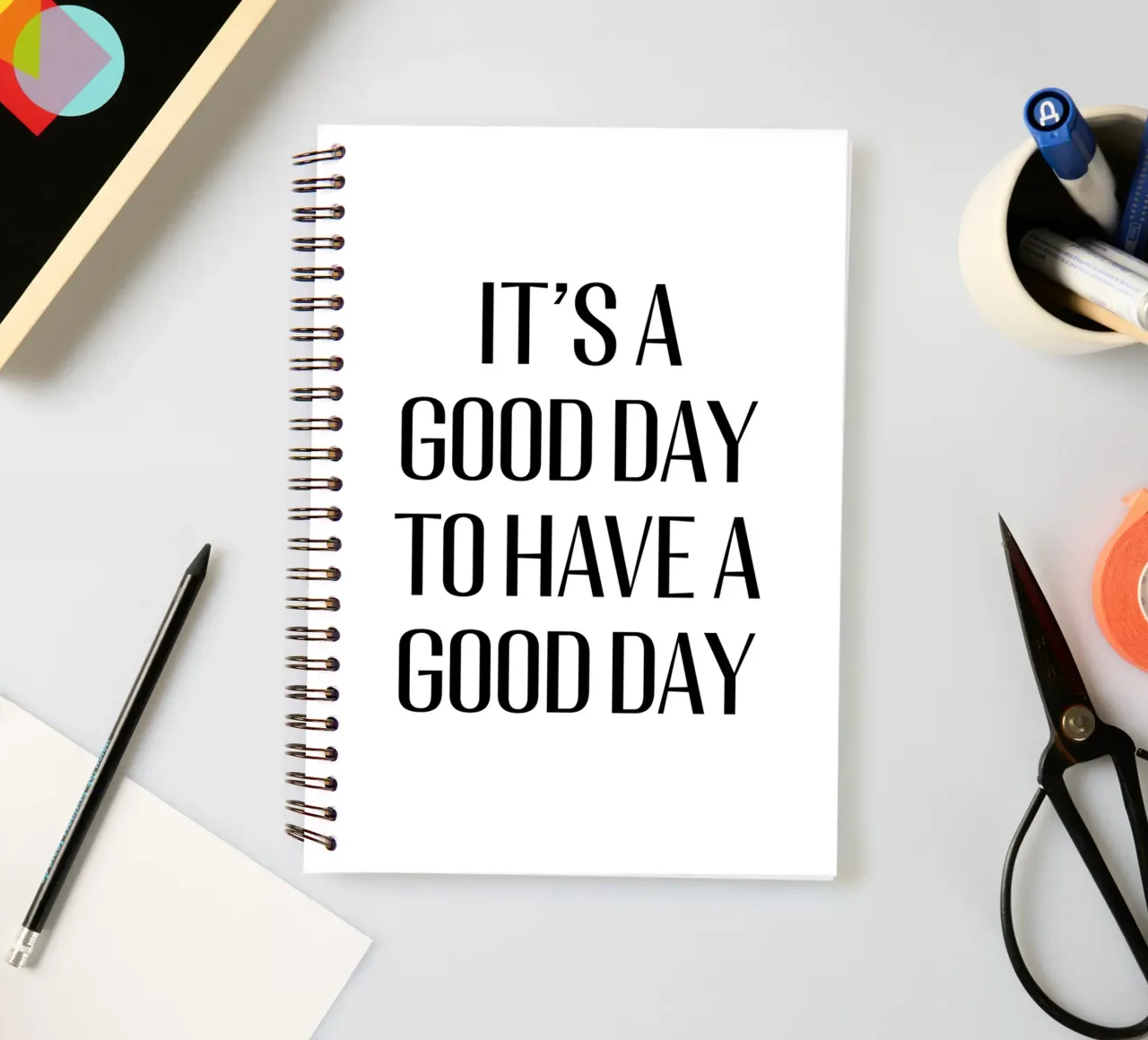 It's a good day to have a good day spiral notebook by Typo Designs