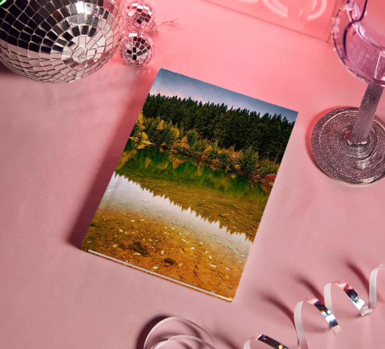 Reflection of the forest in the "small lake" Oberwiesenthal notebook by Marcus Beckert | Fotografie