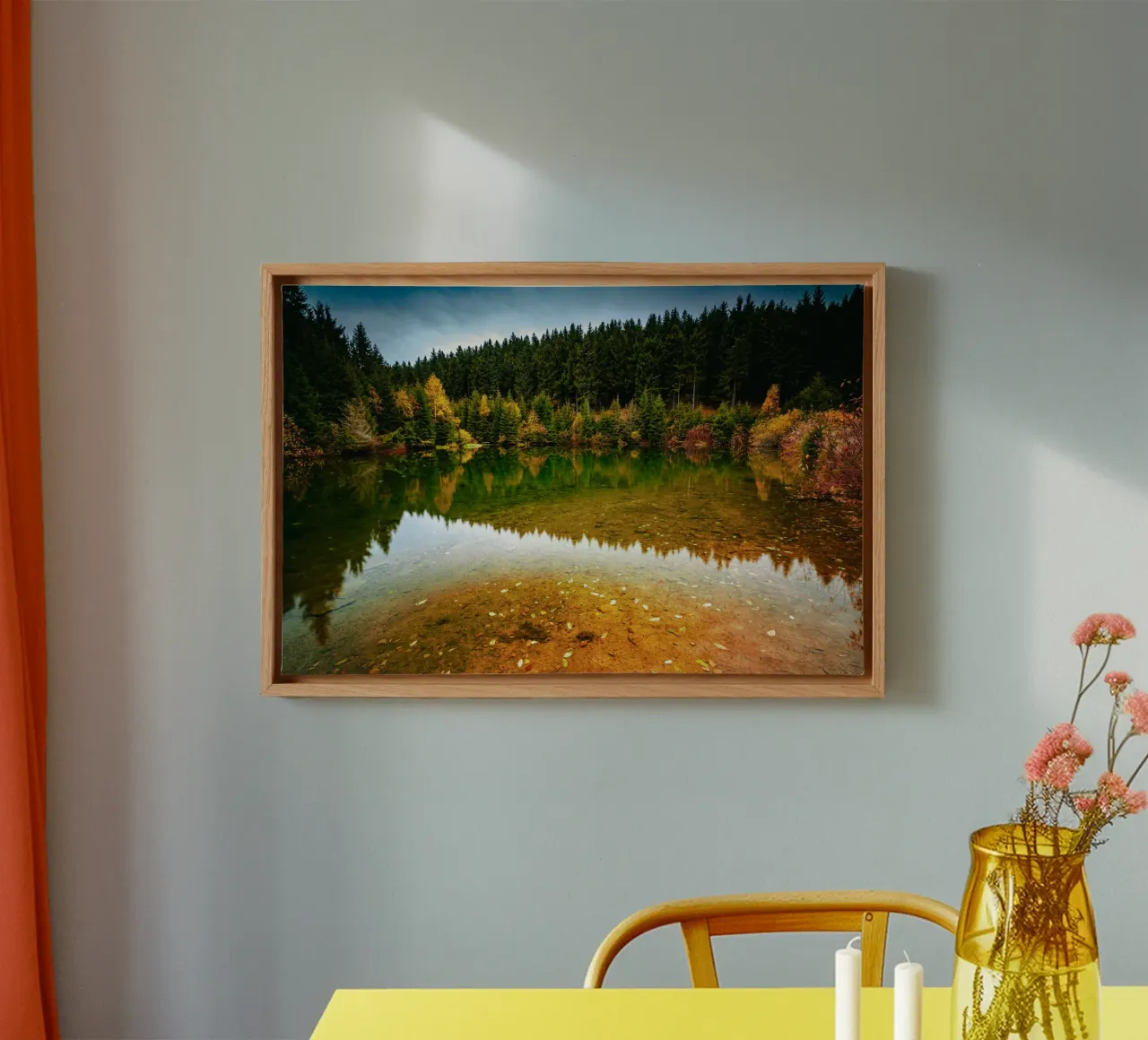 Reflection of the forest in the "small lake" Oberwiesenthal canvas by Marcus Beckert | Fotografie