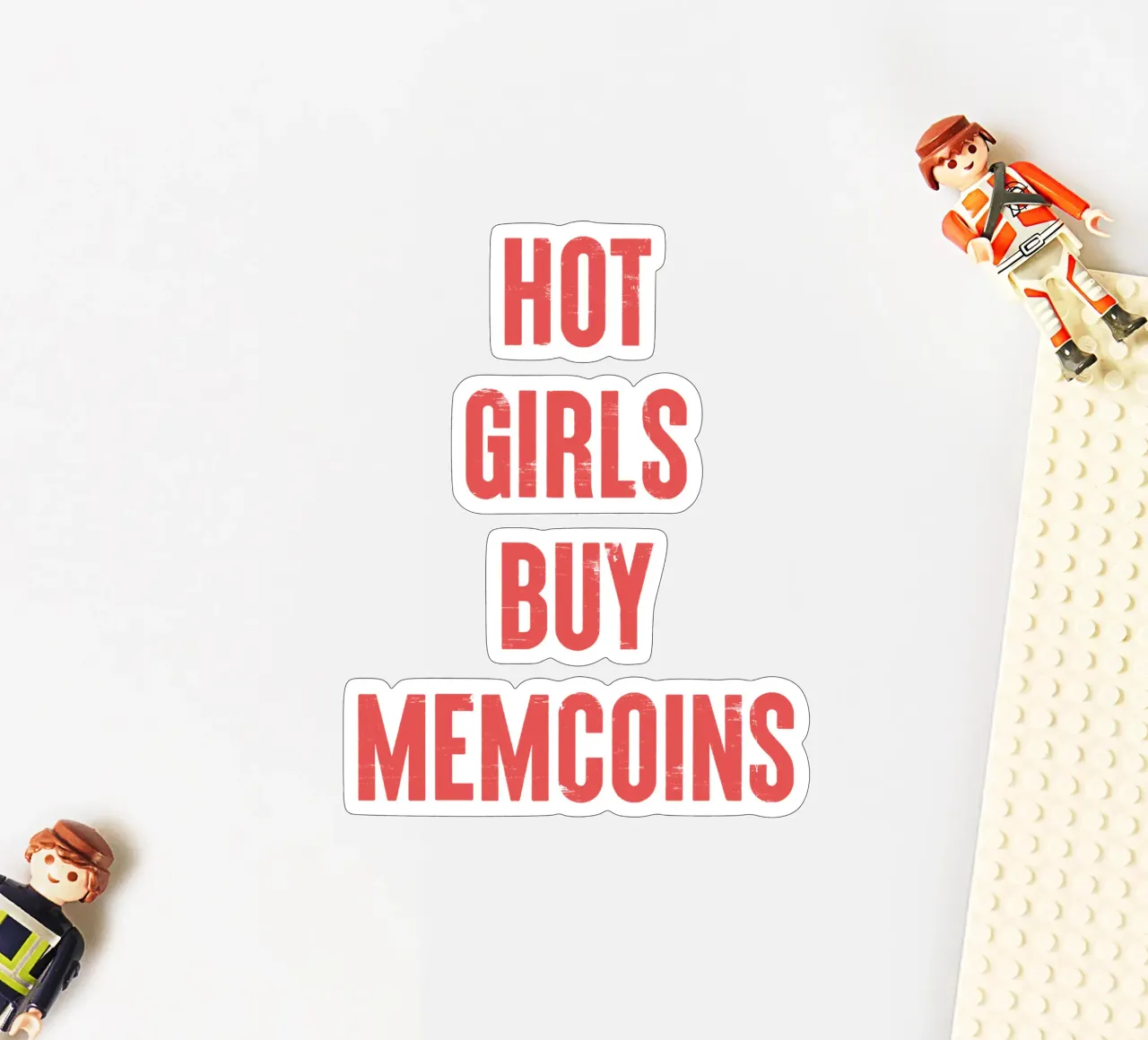 Hot Girls Buy Memcoins sticker by Vintagrafica