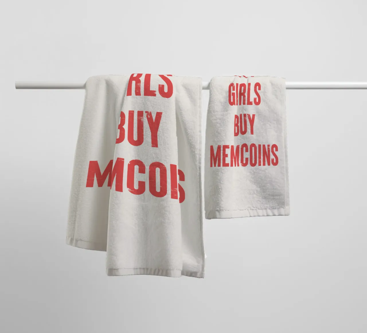 Hot Girls Buy Memcoins towel by Vintagrafica